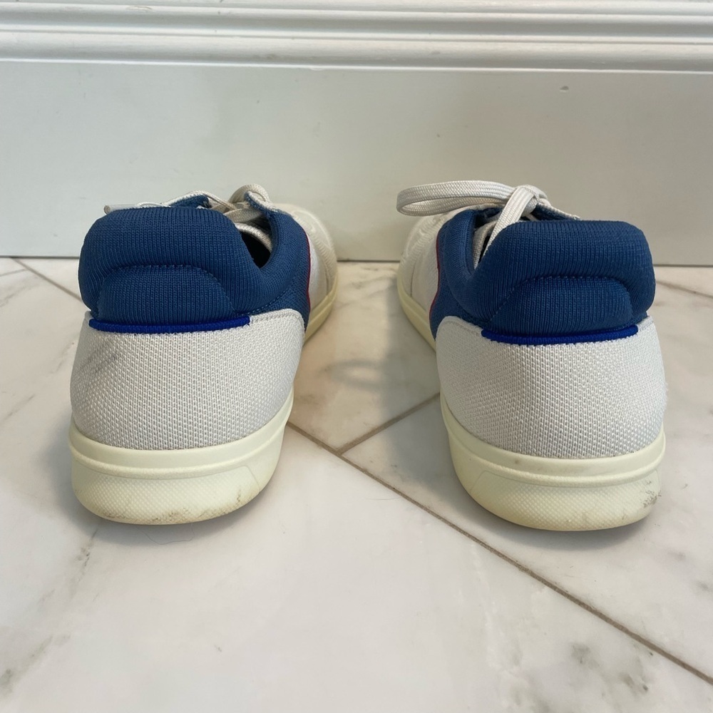 Rothy’s, men’s 10, RS01 off-white blue knit trainer zero drop removable insoles - Picture 5 of 15
